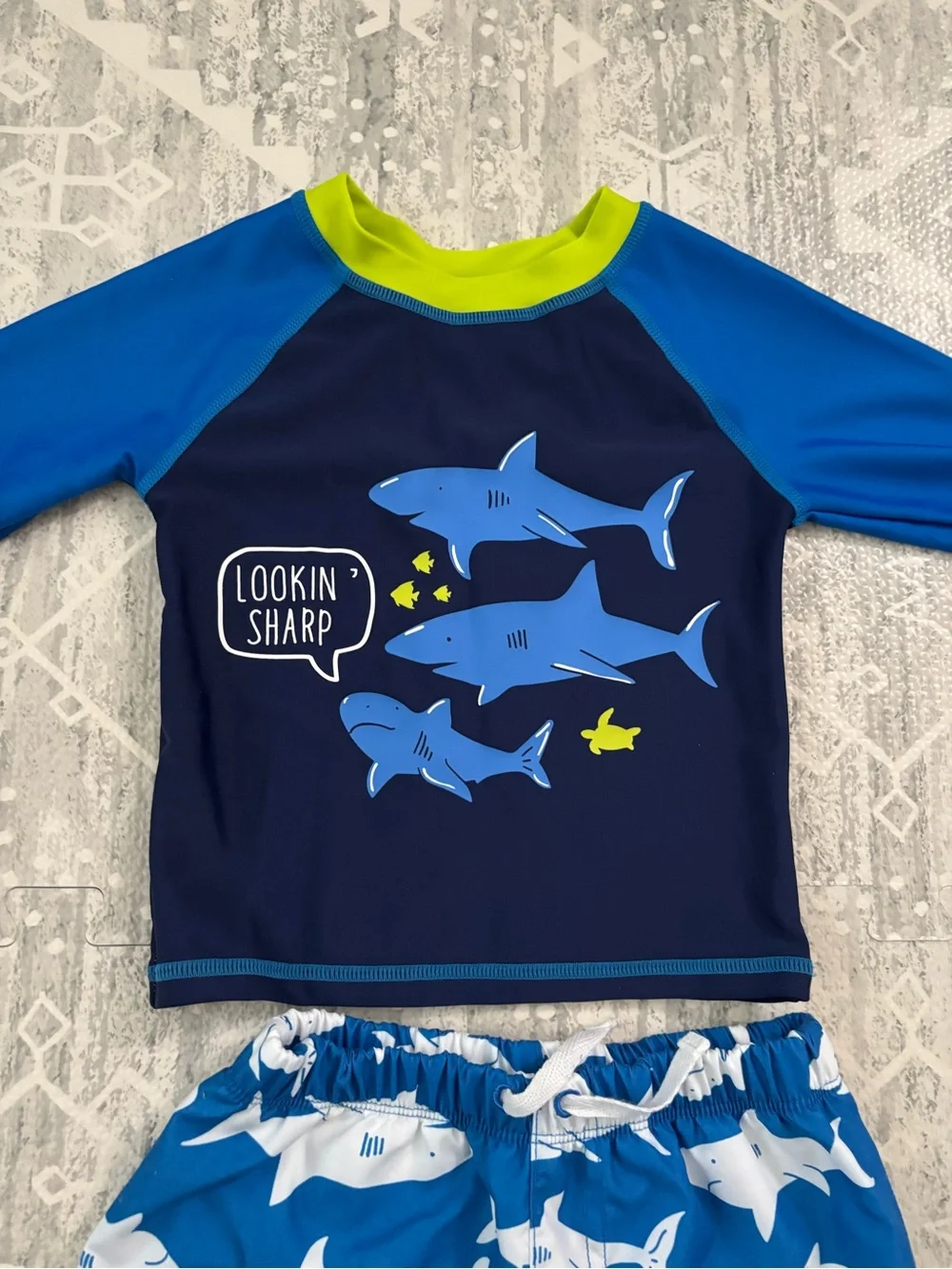 Gerber Baby Boy/Toddler Shark Rashguard Swim Set